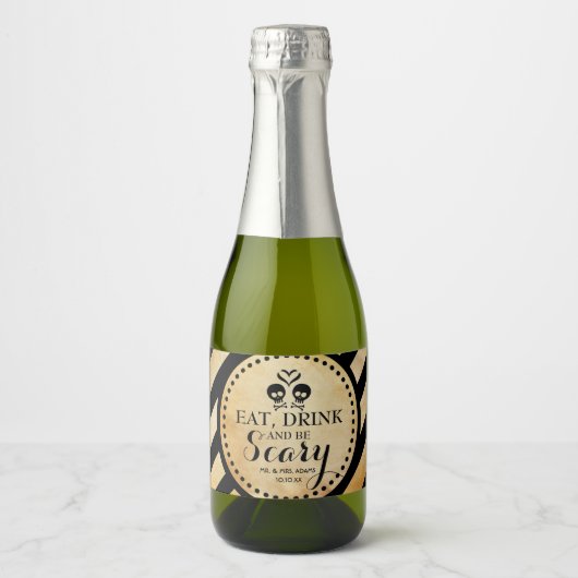 Mini Sparkling Wine Label Gotische Gastgeschenk Ho Schaumweinetikett (Vorderseite)