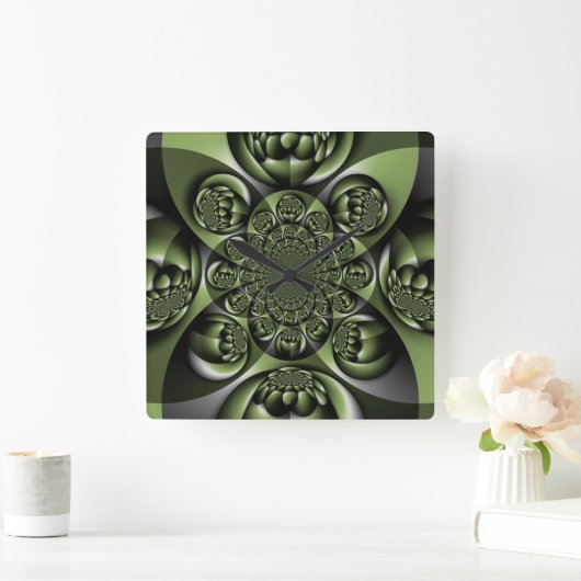 Mini Spheres Quadratische Wanduhr (Zuhause)