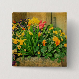 Mini Springtime Garden Button