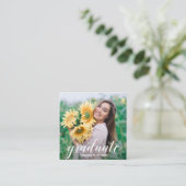 MINI Square 2,5" Foto-Abschlusskarten Einladungen (Stehend Vorderseite)