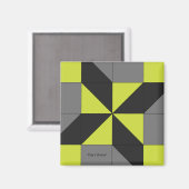 Mini Stall Quilt Block "Clay's Choice" Magnet (Vorderseite/Rückseite)