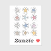 Mini Stars Stickers Set Aufkleber (Blatt)