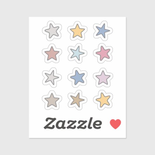 Mini Stars Stickers Set Aufkleber (Blatt)