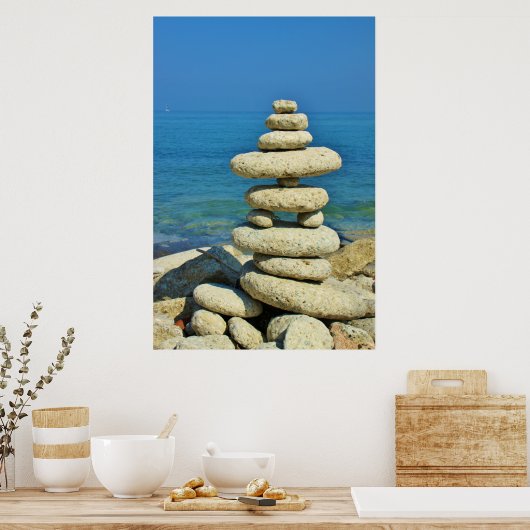 Mini Stone Stack Design Poster (Küche)