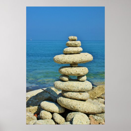 Mini Stone Stack Design Poster (Vorne)