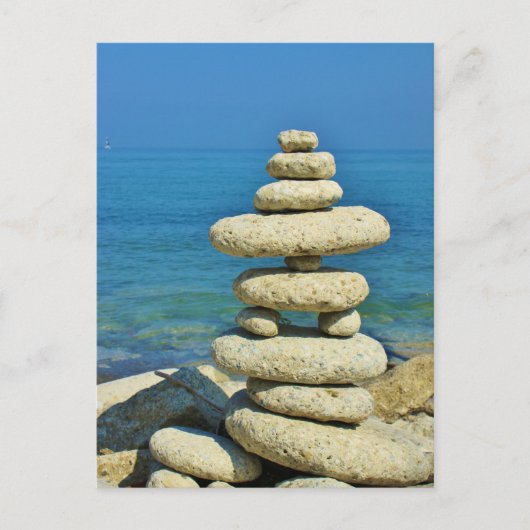 Mini Stone Stack Design Postkarte (Vorderseite)