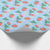 Mini Strawberry Blossom Geschenkpapier (Ecke)