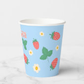 Mini Strawberry Blossom Personalisiert Pappbecher (Rückseite)