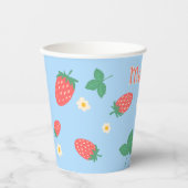 Mini Strawberry Blossom Personalisiert Pappbecher (Vorderseite)