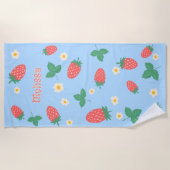 Mini Strawberry Blossom Personalisiert Strandtuch (Vorderseite)
