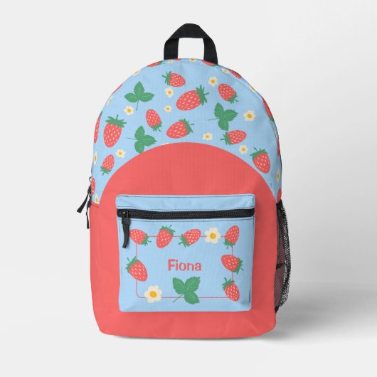 Mini Strawberry Blossom personalizable Bedruckter Rucksack (Vorderseite)