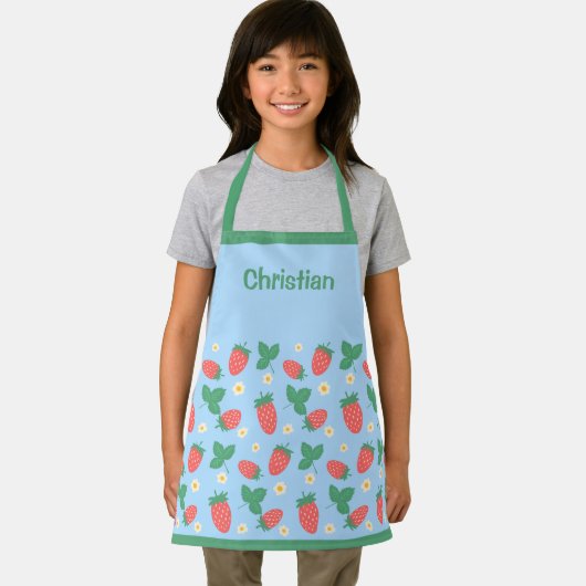Mini Strawberry Blossom personalizable Schürze (Insitu)