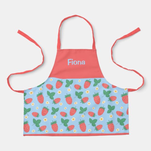 Mini Strawberry Blossom personalizable Schürze (Vorderseite)