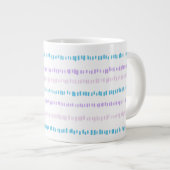 Mini Strokes Muster Türkis Lila rosa Jumbo-Tasse (Vorderseite Rechts)