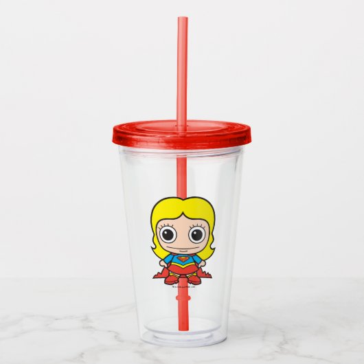 Mini Supergirl Acryltrinkbecher (Vorderseite)