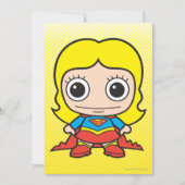 Mini Supergirl Einladung (Vorderseite)