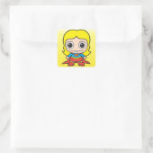 Mini Supergirl Quadratischer Aufkleber (Tasche)