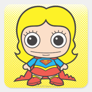 Mini Supergirl Quadratischer Aufkleber