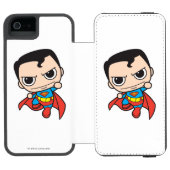 Mini Superman Flying Incipio iPhone Geldbeutel-Hülle (Folio Geöffnet)