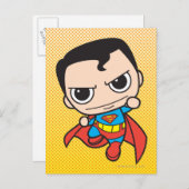 Mini Superman Flying Postkarte (Vorne/Hinten)
