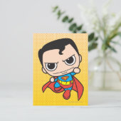 Mini Superman Flying Postkarte (Stehend Vorderseite)