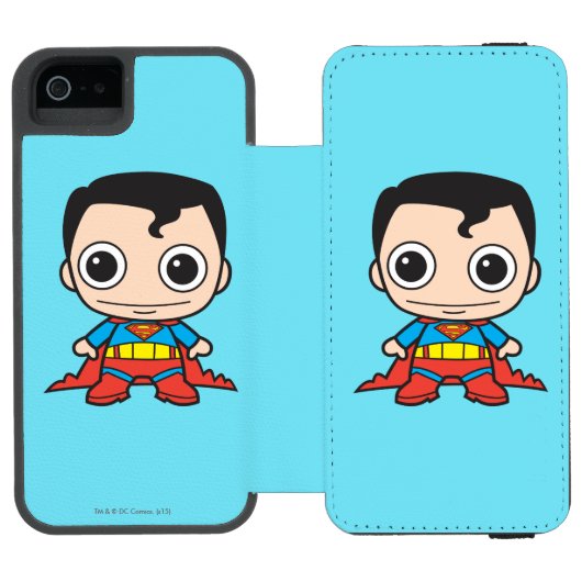 Mini Superman Incipio iPhone Geldbeutel-Hülle (Folio Geöffnet)