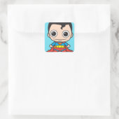 Mini Superman Quadratischer Aufkleber (Tasche)