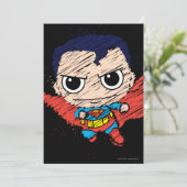 Mini Superman Sketch Einladung (Stehend Vorderseite)