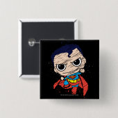 Mini Superman Sketch - Fliegen Button (Vorne & Hinten)