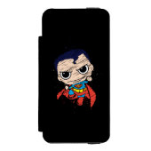 Mini Superman Sketch - Fliegen Incipio iPhone Geldbeutel-Hülle (Folio Vorderseite)