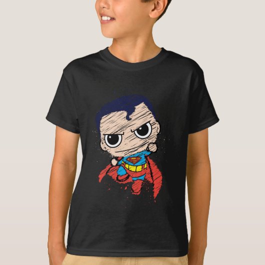 Mini Superman Sketch - Fliegen T-Shirt (Vorderseite)