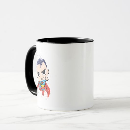 Mini Superman Sketch - Fliegen Tasse (Vorderseite Links)