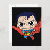 Mini Superman Sketch Postkarte (Vorne/Hinten)