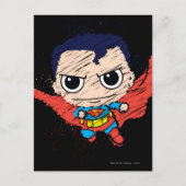 Mini Superman Sketch Postkarte (Vorderseite)