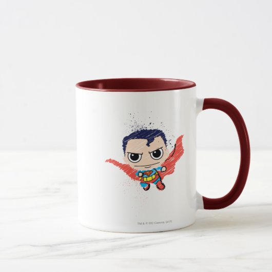 Mini Superman Sketch Tasse (Rechts)