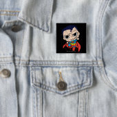 Mini-Superman-Skizze - Fliegend Button (Beispiel)
