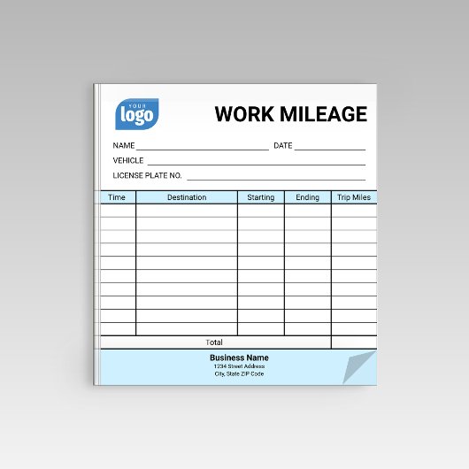 Mini-Tagesarbeitskilometer-Logblatt-Notizblock Notizblock