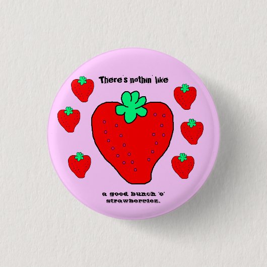 Mini-Taste Strawberriez Button (Vorderseite)