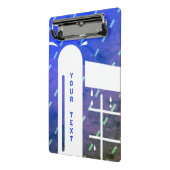 Mini-Tennishalle mit Regennetz-Pol-Design Mini Klemmbrett (Gewinkelt2)