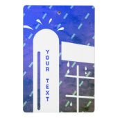 Mini-Tennishalle mit Regennetz-Pol-Design Mini Klemmbrett (Rückseite)