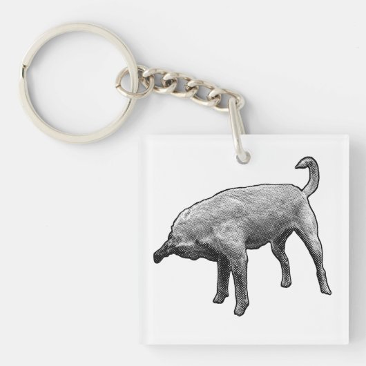 Mini Terrier Turnabout Schlüsselanhänger (Vorderseite)