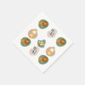 Mini-Tiermuster Serviette (Ecke)