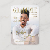 Mini Timeless Magazine Cover Photo Grad invitation Begleitkarte (Vorderseite)