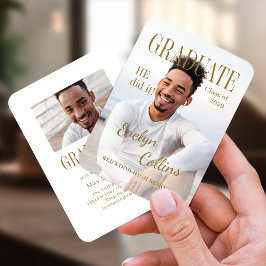 Mini Timeless Magazine Cover Photo Grad invitation Begleitkarte