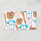 Mini-Tombola-Baseball-Kinderduschkarte Begleitkarte (Rückseite)