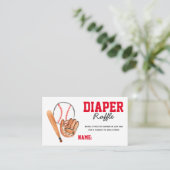 Mini-Tombola-Baseball-Kinderduschkarte Begleitkarte (Stehend Vorderseite)