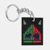 Mini Trading Schlüsselanhänger - Bull oder Candles (Vorderseite links)