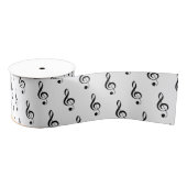 Mini Treble Clef Musical 3" Satin Ribbon Ripsband (Spule)