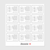 MINI Tropfer Flasche 5 ml Cuticle Oil Minimal Labe Aufkleber (Blatt)