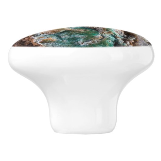 Mini-Türkisstein Keramikknauf (Seitenansicht)